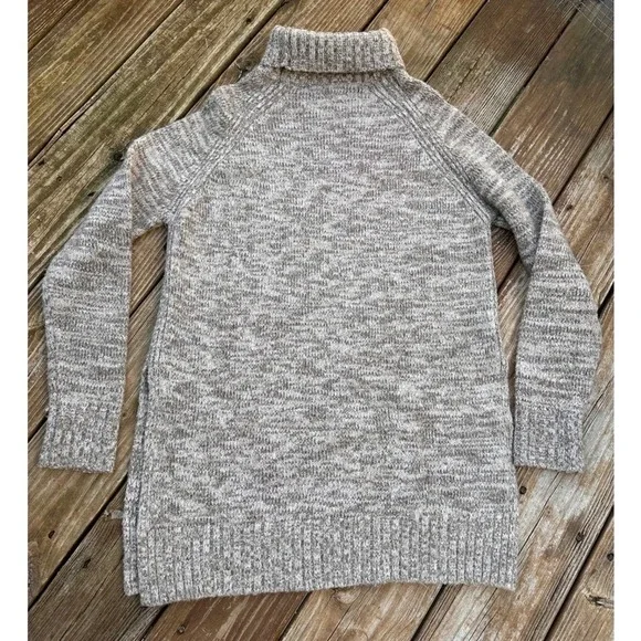 Zara Knit Tunic Chunky Knit Turtle Neck Raglan/Long Sleeve - Picture 4 of 5